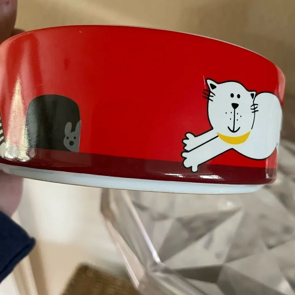 Whisker City Mice Cat Dish & Vintage Dept 56 80’s Cat Frame